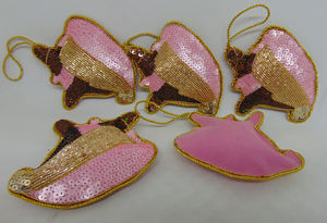 Adornos Colgantes Decorativos Navideños de Lujo, Decoraciones para Árboles de Navidad, Bordado a Mano en Acrílico, Adornos Colgantes Navideños Encantadores - Product Image 2