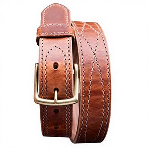 Cinturón de Cuero de Búfalo y Acero de Alta Calidad, 100% Genuino, Personalizado, Estilo Vintage, Cuadrado Sólido, Impermeable, Ecológico, para Hombre - Product Image 3