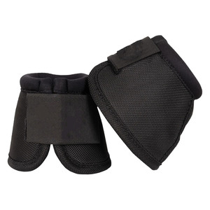 Protège-jambes noirs en maille respirante pour chevaux avec fermeture auto-agrippante - Product Image 3