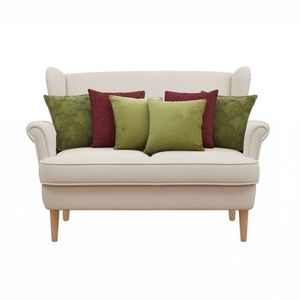 SOGA 6-Piece Pillowcase Set Olive Green and Deep Red Velvet and Cable Knit Decorative Covers Textured <b>Throw</b> <b>Pillows</b> - Product Image 1