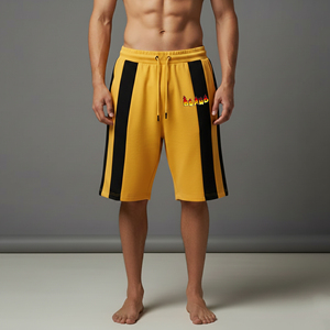 Shorts pour hommes de qualité supérieure, tendance, 2 couleurs, séchage rapide, écologiques, respirants, taille élastique, vêtements décontractés d'été - Product Image 6