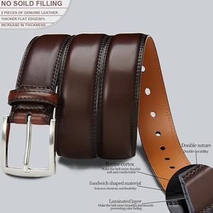 Cinturón de Vestir Formal para Hombre de Alta Calidad 2026, Cinturón de Cuero Genuino Elegante con Hebilla de Aleación y Logotipo Personalizado, Accesorios para Hombre - Product Image 2