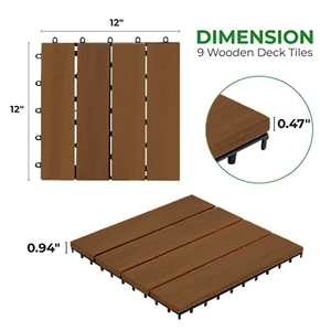 Offre Spéciale GWV-6040 Carrelage en Bois Massif Texture Acacia, Design Moderne pour Balcon et Sol Extérieur, Idéal pour Carreaux Carrés - Product Image 2