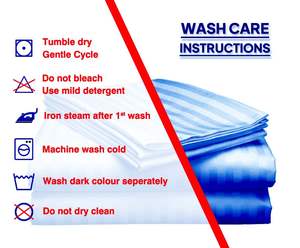 Drap de lit rayé 400 TC en satin de coton de taille d'hôtel - Product Image 3