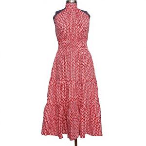 Vestido maxi floral de verano personalizado, de algodón natural, sin mangas, suave y cómodo, vestido de mujer, colección de verano. - Product Image 1