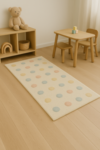 Customizable Modern multicolor Wool Rug Handwoven 3d flower Style Washable white <b>Carpet</b> for Home or Picnic - Product Image 2