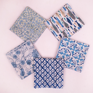 Pañuelo orgánico estampado a mano, bufanda ligera de algodón estilo bohemio, para la cara, el cabello o el cuello, accesorio de moda sostenible unisex - Product Image 3