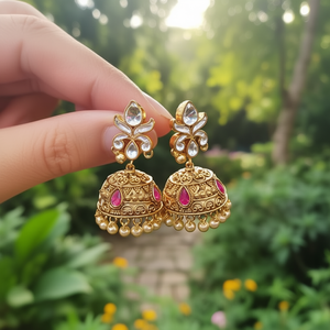 18K Gold Plated Brass Butterfly Hoop Drop Earrings Trendy Party Jewellery - Product Image 2