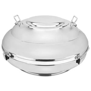 Indian Supplies Handmade Golden Color Casserole With Lid Standard Quality Stainless Steel Hot Pot for Home and Parties - Product Image 4