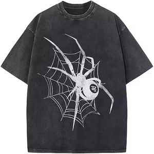 T-shirt Homme Personnalisé en Coton Épais Coupe Boxy Épaules Tombantes Manches Courtes Coupe Ample T-shirt Court Épais - Product Image 2