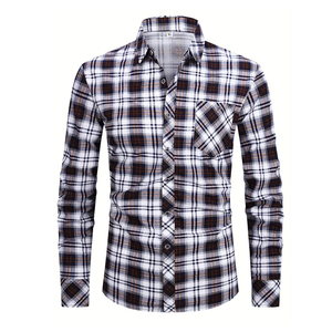 เสื้อเชิ้ตผ้าสักหลาดสำหรับผู้ชายเสื้อเชิ้ตสตรีทแบบมีกระดุมไหล่ประดับพลอยเทียม - Product Image 1