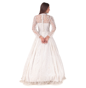Robes de marié<span class=keywords><strong>e</strong></span> sur mesure avec des broderies de perles complexes, des décolletés élégants et des tailles personnalisées pour les collections de mariages modernes - Product Image 5