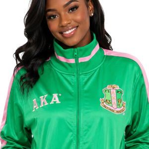 Black AKA Vintage Track <b>Jacket</b> Women Zip Up Sportswear <b>Jacket</b> Casual Fashion Outerwear Athletic Streetwear Apparel Wholesale - Product Image 6