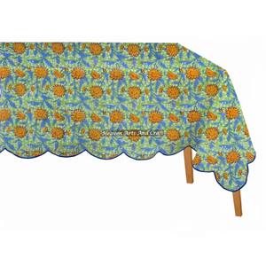 Mantel Rectangular de Algodón Resistente con Borde Festoneado, 180x260 cm, para Mesa de Comedor de 6 Plazas, Ideal para Fiestas en la Cocina o al Aire Libre - Product Image 3