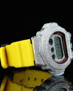 Reloj de Lujo para Hombre, de Acero Inoxidable, Analógico, con Pedrería, Amarillo, Resistente a Impactos, con Retroiluminación LED y Alarma, para Uso Diario - Product Image 4