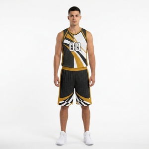 Premium Custom Sublimation Basketball Uniform Full Kit Breathable Mesh Team Basketball Jersey Reversible <b>Athletic</b> Shorts - Product Image 1