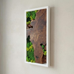 Decoración de pared de madera con textura de musgo, arte de madera premium, decoración biófila para interiores, arte de pared elegante inspirado en la naturaleza. - Product Image 2