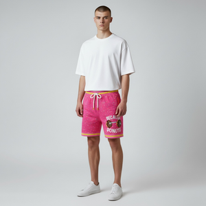 Comfortable Men's Training Shorts 100% Polyester Mesh Zippered Pockets Double-<b>Layer</b> Custom Printed Logo Solid High Street Style - Product Image 1