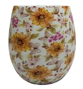 Pot de fleurs moderne en métal, finition antique vieillie, forme ronde, pour intérieur, extérieur, maison, jardin, balcon - Product Image 2