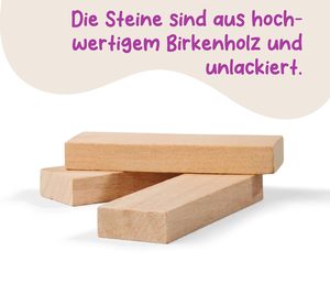 Tour de blocs en bois à empiler, jeu classique, design en bois sculpté - Product Image 6