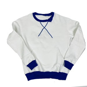 Sweat-shirt personnalisé en molleton de coton unisexe avec broderie grecque ZPB Sorority & Fraternity et écusson en chenille – Vêtement d'hiver - Product Image 1