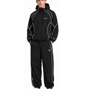 Premium Athletic Nylon Tracksuit for <b>Men</b> Breathable Sports <b>Jacket</b> and Pants OEM ODM Clothing Factory Custom Nylon Tracksuits - Product Image 5
