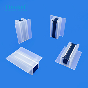 Venta al por mayor de fábrica Supergrip plástico transparente PVC publicidad precio etiqueta signo titular marketing signo titulares con adhesivo inferior - Product Image 1