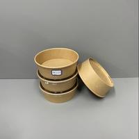 Bol à salade rectangulaire en papier kraft avec couvercles en papier, disponible en 500 ml, 750 ml, 1000 ml, 950 ml, 1250 ml, 1450 ml