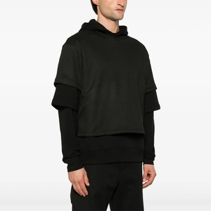 Sudadera con capucha de algodón 100% para hombre, con cremallera completa, de secado rápido, estilo vintage, tejido polar, lavado ácido, talla grande, con logotipo personalizado, venta al por mayor OEM de alta calidad - Product Image 3