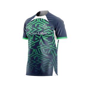 Ensemble uniforme de football sublimé 100 % polyester à manches courtes pour adultes – Maillot de football col en V et short de football avec cordon de serrage - Product Image 5