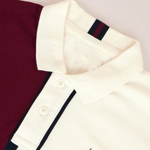 Polo à manches courtes en tricot color-block pour homme, style décontracté, coupe classique, faible MOQ, polos pour homme, vêtements pour homme - Product Image 6