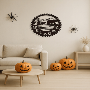 CIFbuy Scultura Orso Gotico in Metallo, Statua Animale per Arredamento Casa, Soggiorno, Halloween, Natale, Decorazione Murale, Servizio di Ritiro - Product Image 1