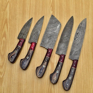 ชุดมีดเชฟเหล็กกล้าคาร์บอนระดับมืออาชีพ ชุดอุปกรณ์ครัวหลายชิ้น สำหรับการเตรียมอาหารประจำวัน - Product Image 5