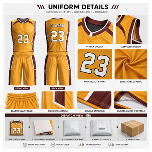 Uniformes de Baloncesto 100% Poliéster, Pantalones Cortos y Camiseta de Secado Rápido, Transpirables, con Impresión de Logotipo Personalizado, Conjuntos de Tallas Grandes Unisex, Nombre del Equipo Personalizado - Product Image 5