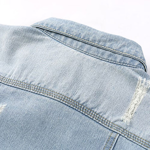 Chaqueta vaquera para mujer, corte ajustado, cuello vuelto, chaqueta vaquera de moda con bolsillos en el pecho y laterales. - Product Image 6