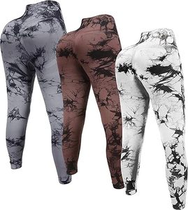 Women's Gym Fitness <b>Leggings</b> Solid Full Length Mid Elastic Waist Anti-UV Eco-Friendly Breathable Seamless Spandex/<b>Nylon</b> - Product Image 5