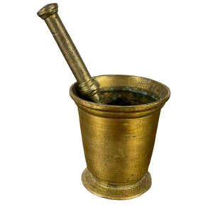 Gold Finished Pill Crusher Metal Spice <b>Grinder</b> Pesto Powder Embossed Design Mortar and Pestle Antique <b>Herb</b> Bowl - Product Image 2
