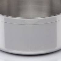 Casserole en acier inoxydable 34 cm, modèle 2025, écologique, avec poignées latérales, design classique, compatible induction, passe au four, finition miroir, 1 couche