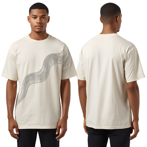 Camiseta de Hombre de Alta Calidad, con Pedrería, Algodón Grueso, Corte Regular, Tejido Premium con Cristales - Product Image 1