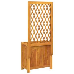 Solid Wood Acacia 21.7"x11.6"<b>x52</b>" Planter with Trellis Elegant Outdoor Fencing Trellis & Gates - Product Image 6