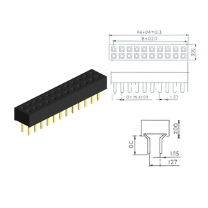 หัวต่อแบบ Compact ขนาด 1.27 มม. สำหรับอุปกรณ์โทรคมนาคม - Product Image 2