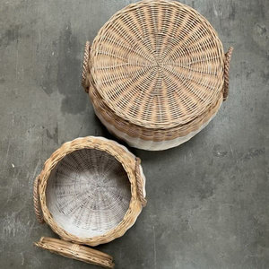 Cesta de almacenamiento de mimbre decorativa estadounidense - Product Image 4