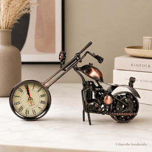 Iron Multicolor <b>Clock</b> Bike <b>Wall</b> Decor Metal <b>Wall</b> Art, Size: 52X28 - Product Image 4