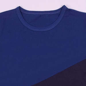 เสื้อยืดผู้ชายคุณภาพสูง ดีไซน์บล็อกสีแบบกำหนดเอง 2 สี สำหรับผู้ชาย - Product Image 4