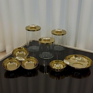 Premium Quality Stainless Steel Luxury Metal Serving Bowl Collection Unique Designer Stand Food Chocolate Candy <b>Nuts</b> Metal Bowl - Product Image 1