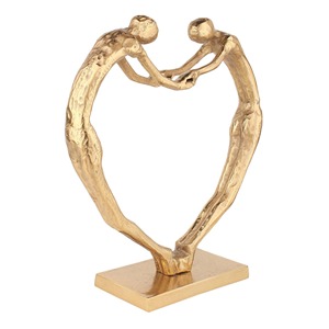Heart Shape Figurine Pose Brass Sculpture Romantic Table <b>Object</b> For Romantic Home Decor And Photography Prop For Aesthetic Shots - Product Image 1