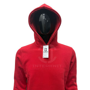 Sudadera con Capucha Roja para Hombre con Logotipo Personalizado, Sudadera de Felpa de Alta Calidad, Sudaderas Lisas al por Mayor con Bolsillo Canguro y Puños Acanalados - Product Image 2