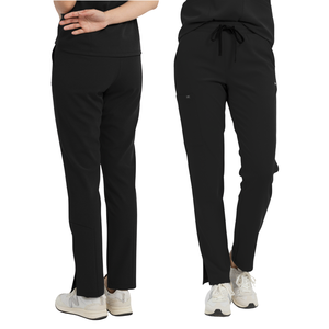 Conjunto de Uniformes Médicos Unisex Elegantes, Top con Cuello en V, Pantalones Jogger Cargo, Uniforme de Hospital, Tela Tejida, Múltiples Bolsillos, Conjuntos de Uniformes de Enfermería - Product Image 1