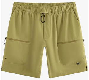 Shorts de randonnée pour hommes, 9 pouces, légers, séchage rapide, résistants à l'eau, extérieur en spandex/polyester, taille élastique, poches zippées - Product Image 6