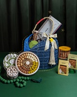 Panier multifonctionnel Sisu Handicraft, fait main, en papier blanc et noir naturel, écologique, sans danger pour les aliments, avec poignée circulaire simple